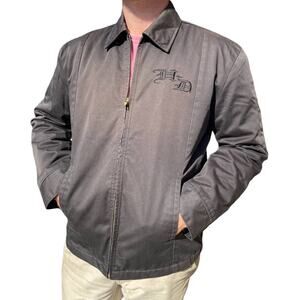Harley-Davidson Canvas Cotton Blend Full Zip Jacket, Dark Grey, Biker, Men's Med